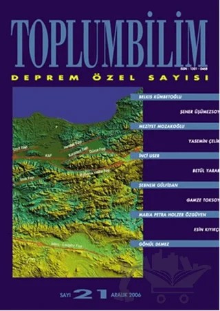 Toplumbilim Sayı: 21 Deprem Özel Sayısı – Bağlam Yayınları kitap kapağı