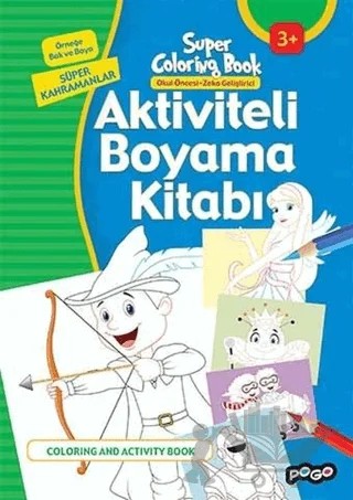 Aktiviteli Boyama Kitabı - Süper Kahramanlar – Kolektif – Pogo Çocuk kitap kapağı
