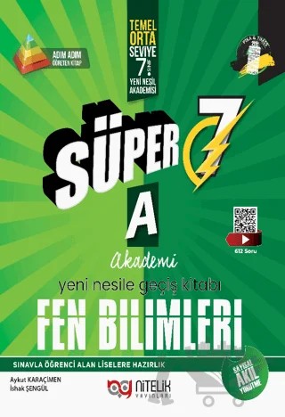 Süper 7 Fen Bilimleri A Yeni Nesile Geçiş Kitabı – Aykut Karaçimen, İshak Şengül – Nitelik Yayınları kitap kapağı