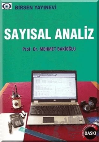 Sayısal Analiz – Mehmet Bakioğlu – Birsen Yayınevi kitap kapağı