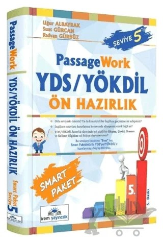 YDS YÖKDİL Passage Work Ön Hazırlık Seviye 5 – Rıdvan Gürbüz – İrem Yayıncılık kitap kapağı