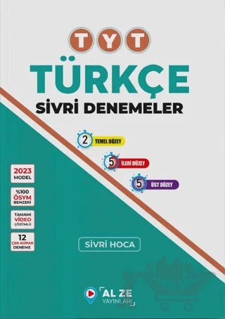 TYT Türkçe Sivri Denemeler – Sivri Hoca – Alze Yayınları kitap kapağı