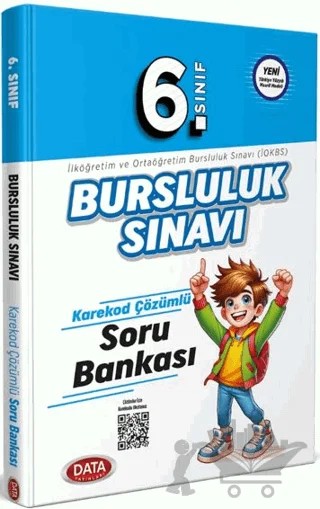 6. Sınıf Bursluluk Sınavı Soru Bankası - Karekod Çözümlü – Kolektif – Data Yayınları kitap kapağı