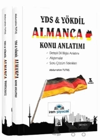 YDS-YÖKDİL Almanca Konu Anlatımlı - YDS-YÖKDİL Almanca Wortschatz (2 Kitap) – Abdurrahim Tutuş – İrem Yayıncılık kitap kapağı