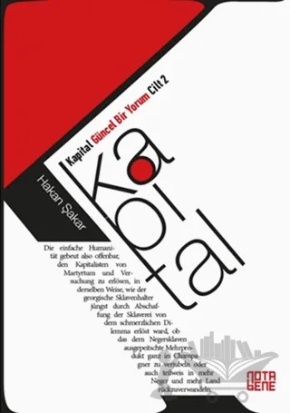 Kapital Güncel Bir Yorum Cilt 2 – Hakan Şakar – Nota Bene Yayınları kitap kapağı