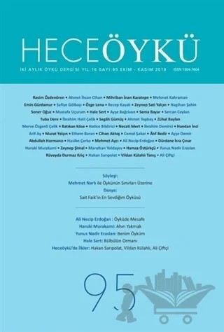 Hece Öykü İki Aylık Öykü Dergisi Sayı: 95 Ekim - Kasım 2019 – Hece Dergisi kitap kapağı