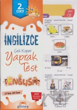 2. Sınıf İngilizce Çek Kopar Yaprak Test – Kolektif – Güneş Yayın Dağıtım kitap kapağı