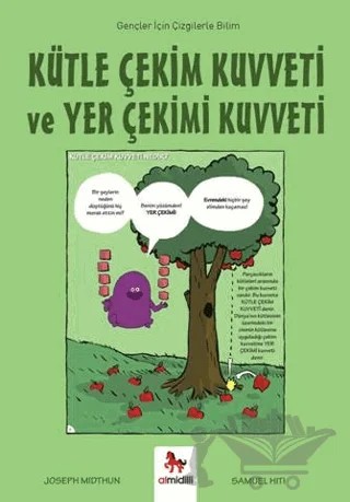 Kütle Çekim Kuvveti ve Yer Çekimi Kuvveti - Gençler İçin Çizgilerle Bilim – Joseph Midthun – Almidilli kitap kapağı