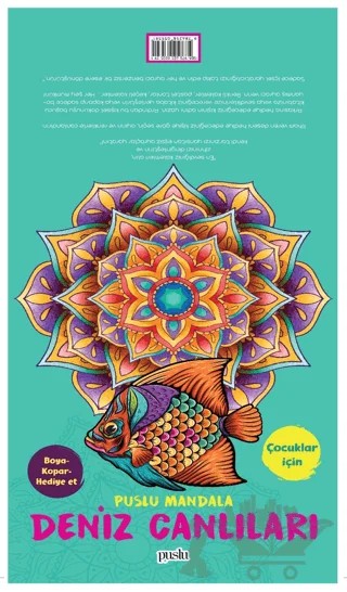 Puslu Mandala - Deniz Canlıları (Boya-Kopar-Hediye Et) – Kolektif – Puslu Yayıncılık kitap kapağı