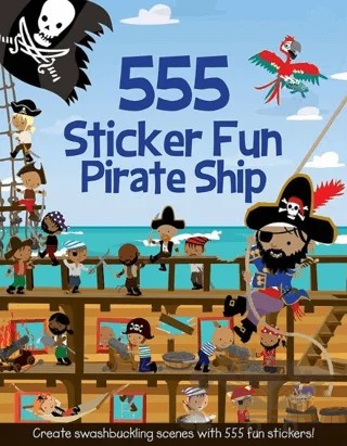 555 Sticker Fun - Pirate Ship – Kolektif – IMAGINE THAT kitap kapağı