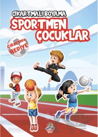 Çıkartmalı Boyama - Sportmen Çocuklar – Anonim – Yağmur Çocuk kitap kapağı