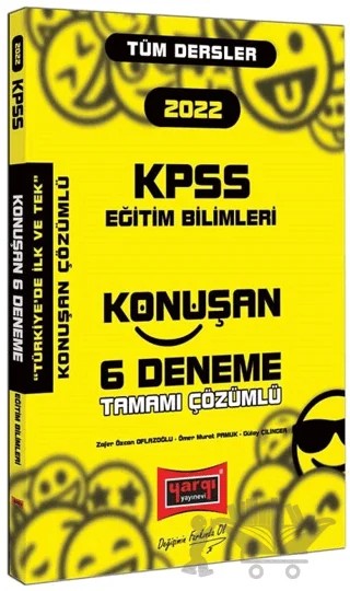 2022 KPSS Eğitim Bilimleri Tüm Dersler Tamamı Çözümlü Konuşan 6 Deneme – Kolektif – Yargı Yayınevi kitap kapağı