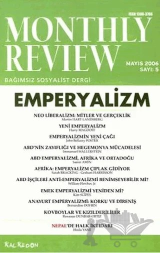 Monthly Review Bağımsız Sosyalist Dergi Sayı: 5 / Mayıs 2006 – Monthly Review Dergisi kitap kapağı