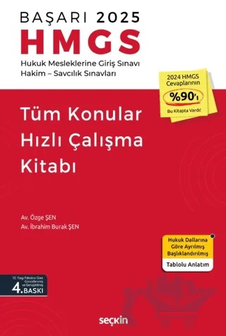 Başarı – HMGS Tüm Konular Hızlı Çalışma Kitabı – Özge Şen, İbrahim Burak Şen – Seçkin Yayıncılık kitap kapağı