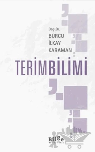 TerimBilimi – Burcu İlkay Karaman – Bilge Kültür Sanat kitap kapağı