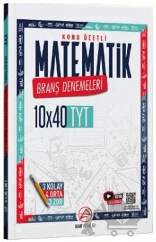 TYT Matematik Konu Özetli 10 x 40 Branş Denemeleri – Kollektif – Alan Yayınları kitap kapağı