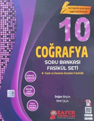 10. Sınıf Coğrafya Soru Bankası Fasikül Seti – Doğan Ergün, Oral Çiçek – Zafer Yayınları kitap kapağı