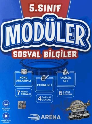 5. Sınıf Sosyal Bilgiler Modüler Konu Anlatımlı – Kolektif – Arena Yayınları kitap kapağı