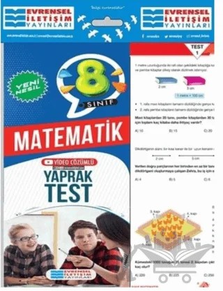 8. Sınıf Matematik Yeni Nesil Video Çözümlü Yaprak Test – Kolektif – Evrensel İletişim Yayınları kitap kapağı