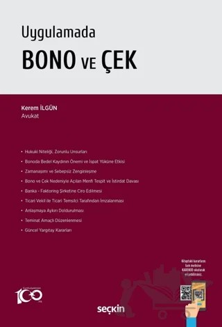 Uygulamada Bono ve Çek – Kerem İlgün – Seçkin Yayıncılık kitap kapağı