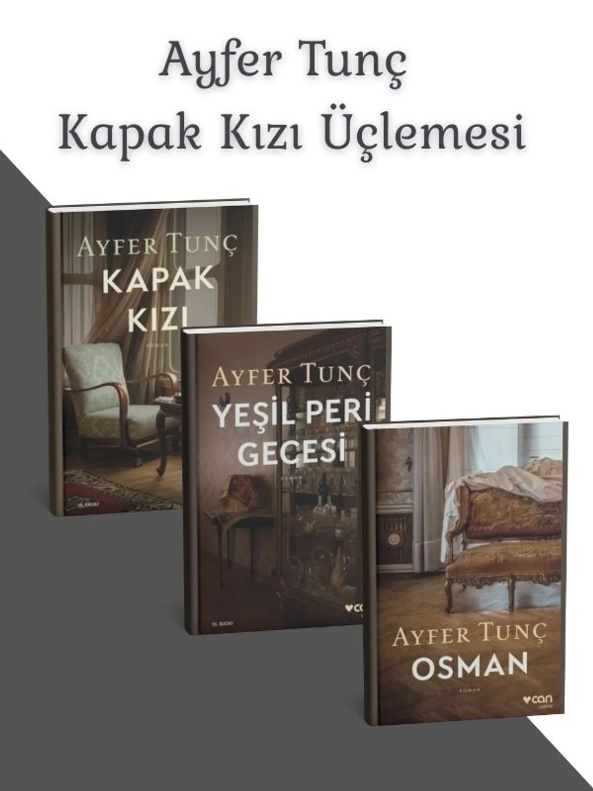 Ayfer Tunç  Kapak Kızı Üçlemesi – Ayfer Tunç – Can Yayınları kitap kapağı