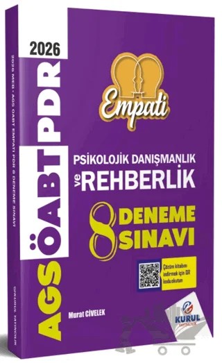 2026 ÖABT Empati Psikolojik Danışmanlık ve Rehberlik 8 Deneme Sınavı – Murat Civelek – Kurul Yayıncılık kitap kapağı