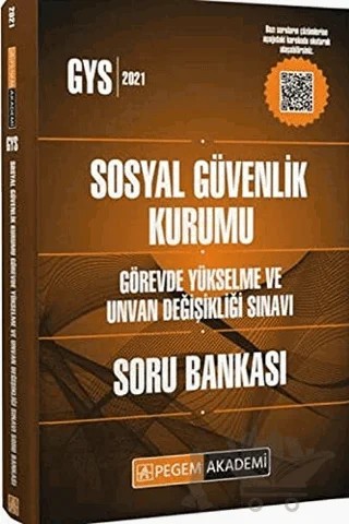 Sosyal Güvenlik Kurumu Görevde Yükselme ve Unvan Değişikliği Sınavları Soru Bankası – Kolektif – Pegem Akademi Yayıncılık kitap kapağı