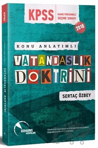 2018 KPSS Vatandaşlık Doktrini Konu Anlatımlı – Sertaç Özbey – Doktrin Yayınları kitap kapağı