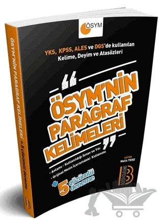 Tüm Sınavlar İçin ÖSYM nin Paragraf Kelimeleri – Melis Teke – Benim Hocam Yayınları kitap kapağı