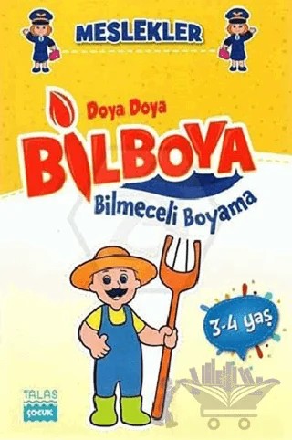 Meslekler - Doya Doya Bilboya Bilmeceli Boyama – Kolektif – Talas Yayınları kitap kapağı
