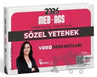 2026 MEB-AGS Sözel Yetenek Video Ders Notları – Öznur Saat Yıldırım – Hoca Kafası Yayınları kitap kapağı