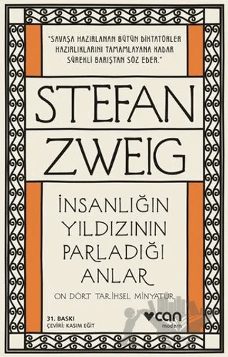 İnsanlığın Yıldızının Parladığı Anlar – Stefan Zweıg – Can Yayınları kitap kapağı