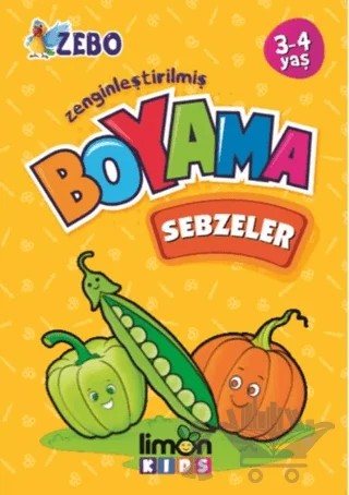 3-4 Yaş Zenginleştirilmiş Boyama - Sebzeler – Kolektif – limonKIDS kitap kapağı
