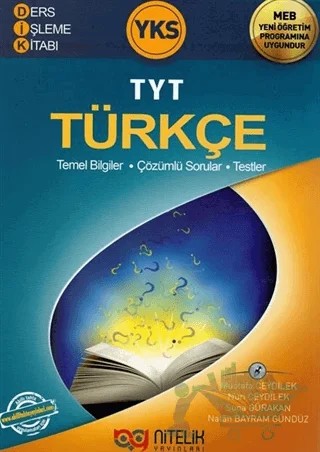 YKS TYT Türkçe Ders İşleme Kitabı – Mustafa Ceydilek, Nalan Bayram Gündüz, Nuri Ceydilek, Suna Gürakan – Nitelik Yayınları kitap kapağı