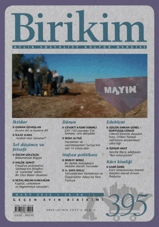 Birikim Aylık Sosyalist Kültür Dergisi Sayı: 395 – Birikim Yayınları kitap kapağı