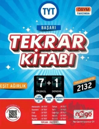 TYT Eşit Ağırlık Başarı Tekrar Kitabı 7 Fasikül 1 Deneme – Kolektif – Nego Yayınları kitap kapağı