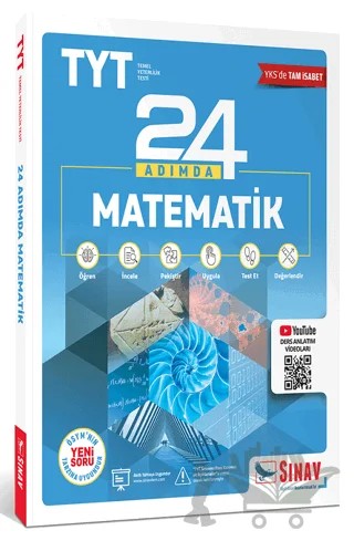 YKS TYT Matematik 24 Adımda Konu Anlatımlı Soru Bankası – Kolektif – Sınav Yayınları kitap kapağı