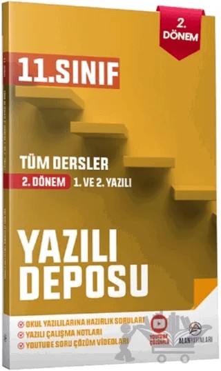 11. Sınıf Tüm Dersler Yazılı Deposu 2. Dönem 1. ve 2. Yazılı – Kolektif – Alan Yayınları kitap kapağı