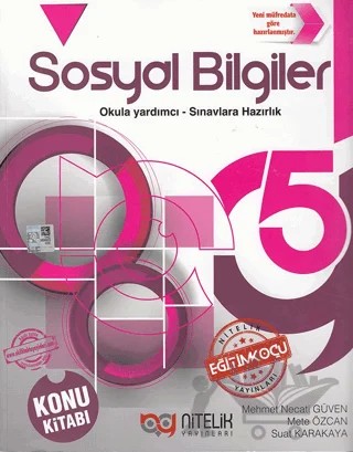 5. Sınıf Sosyal Bilgiler Konu Kitabı – Mehmet Necati Güven, Mete Özcan, Suat Karakaya – Nitelik Yayınları - Bayilik kitap kapağı