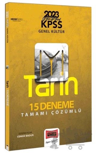 2023 KPSS Genel Kültür Hedef IYI Serisi Tarih Tamamı Çözümlü 15 Deneme – Cengiz Badur – Yargı Yayınevi kitap kapağı