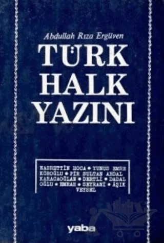 Türk Halk Yazını – Abdullah Rıza Ergüven – Yaba Yayınları kitap kapağı