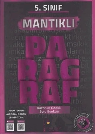 5. Sınıf Mantıklı Paragraf Soru Bankası – Aydoğan Doğan, Adem Tekden, Zeynep Zülal – Edebiyat Sokağı Yayınları kitap kapağı