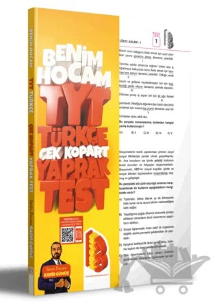TYT Türkçe Çek Kopar Yaprak Test – Kadir Gümüş – Benim Hocam Yayınları kitap kapağı