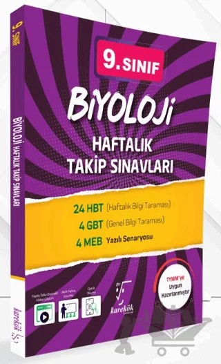 9. Sınıf Biyoloji Haftalık Takip Sınavları – Tuğba Ercan – Karekök Yayıncılık kitap kapağı