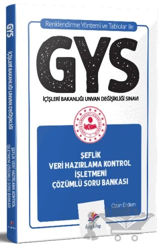 2021 GYS İçişleri Bakanlığı Şeflik, Veri Hazırlama Kontrol İşletmenliği Soru Bankası Çözümlü Görevde Yükselme – Ozan Erdem – Dizgi Kitap kitap kapağı