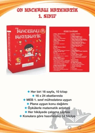 1. Sınıf On Maceralı Matematik (10 Kitap) – Kolektif – Metafor Yayınları kitap kapağı