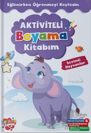 Aktiviteli Boyama Kitabı - Sevimli Hayvanlar – Kolektif – Boyama Zamanı kitap kapağı