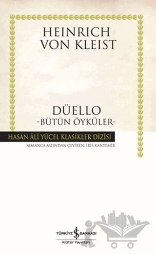 Düello – H. Von Kleist – İş Bankası Kültür Yayınları kitap kapağı