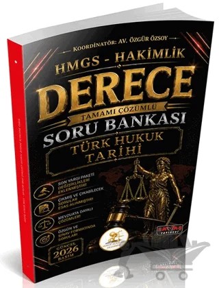 HUKAL HMGS-Hakimlik Derece Türk Hukuk Tarihi Soru Bankası – Özgür Özsoy – Savaş Yayınevi kitap kapağı