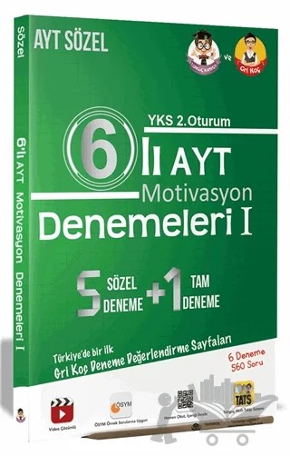 6’lı AYT Motivasyon Denemeleri 1 - Sözel – Kolektif – Tonguç Akademi kitap kapağı